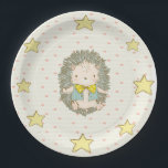 Cute Hedégel Hearts Stars Baby shower Papieren Bordje<br><div class="desc">Stomme baby egelegeldouche bord geschikt voor een jongen of meisje. Zo lief met overeenkomende objecten.</div>