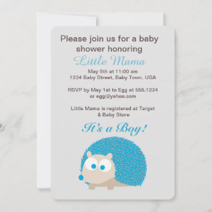Cute Hedegel Het is een jongen! Baby Shower Kaart