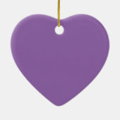 Cute Hedegel Holidng a Paars Heart Keramisch Ornament (Achterkant)