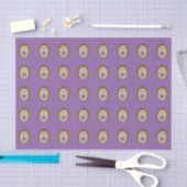 Cute Hedegel Holidng a Paars Heart Tissuepapier (Craft)