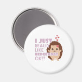 Cute Hedégel ik hou echt van egel. Magneet (Voorkant / Achterkant)