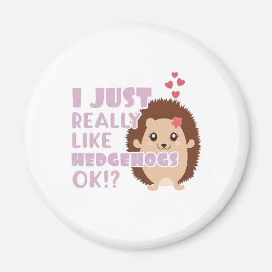 Cute Hedégel ik hou echt van egel. Magneet (Voorkant)