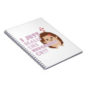 Cute Hedégel ik hou echt van egel. Notitieboek (Rechterzijde)