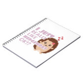 Cute Hedégel ik hou echt van egel. Notitieboek (Linkerzijde)