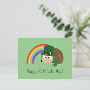 Cute Hedégel Leprechaun St. Patrick's Day Briefkaart