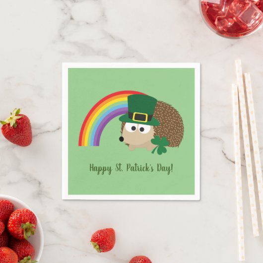 Cute Hedégel Leprechaun St. Patrick's Day Servet (Insitu)