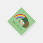 Cute Hedégel Leprechaun St. Patrick's Day Servet (Hoek)
