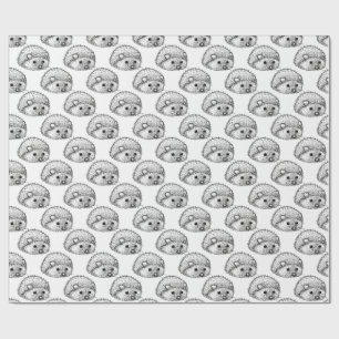 Cute hedégel Matte Wrapping Paper, 30 x 6 ft Cadeaupapier