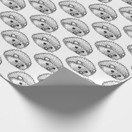 Cute hedégel Matte Wrapping Paper, 30 x 6 ft Cadeaupapier (Hoek)