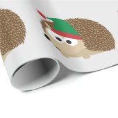 Cute Hedégel met Kerstmis Elf Cadeaupapier (Rol Hoek)