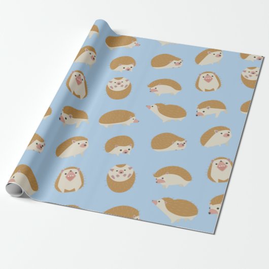 Cute Hedegel Pattern Cadeaupapier (Uitgerold)