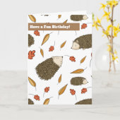 Cute Hedegel Persoonlijke verjaardag Kaart (Gele Bloem)