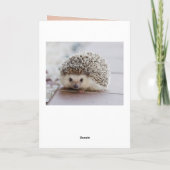 Cute Hedegel Roos Gold Custom Birthday Kaart (Achterkant)