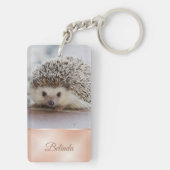 Cute Hedegel Roos Gold Monogram Sleutelhanger (achterkant)