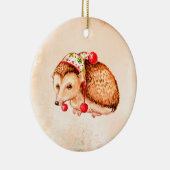 Cute Hedégel Round Kerstdecoration Keramisch Ornament (Rechts)