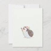 Cute Hedegel roze wenst voor Baby Note Card Notitiekaartje (Achterkant)