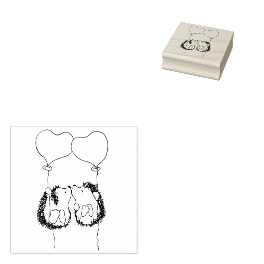 Cute Hedegel Rubber Stamp Rubberstempel (Gestempeld)