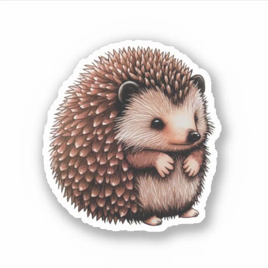 Cute Hedégel Sticker (Voorkant)
