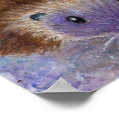 Cute Hedegel waterverf art poster verjaard etc. (Hoek)