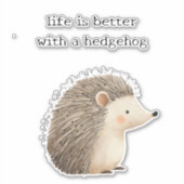 Cute Hedégels Sticker (Voorkant)