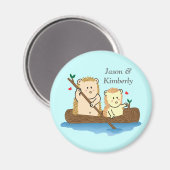 Cute Hedeggs Boy and Girl Sailing Magneet (Voorkant / Achterkant)