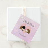 Cute Hedégs in Love Bedankt Bedankjes Labels (In situ)