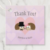 Cute Hedégs in Love Bedankt Bedankjes Labels (Voorkant)