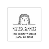 Cute Hedgehog Address Rubberstempel (Afrduk)