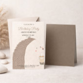 Cute Hedgehog Birthday Invitation RSVP Kaartje