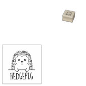 Cute Hedgehog Custom Name Rubberstempel (Gestempeld)