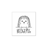 Cute Hedgehog Custom Name Rubberstempel (Afrduk)