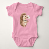 Cute Hedgehog Hearts Love Romper (Voorkant)