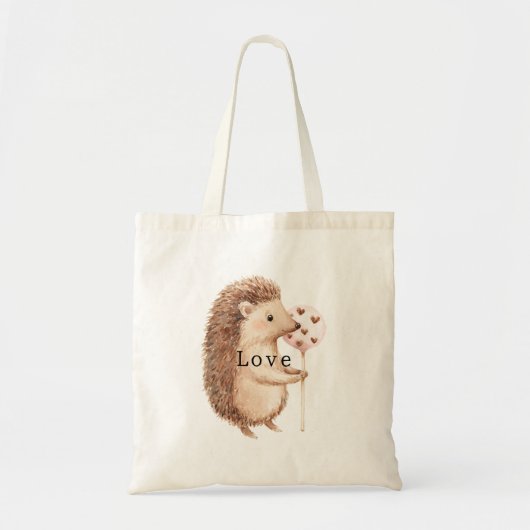 Cute Hedgehog Hearts Love Tote Bag (Voorkant)
