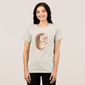 Cute Hedgehog Hearts Love Tri-Blend Shirt (Voorkant volledig)