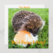 CUTE HEDGEHOG INVITATIE (Voorkant / Achterkant)