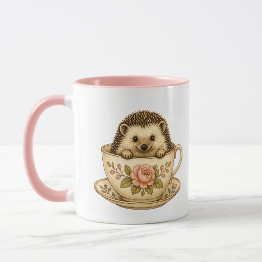 Cute Hedgehog Mug Mok (Links)