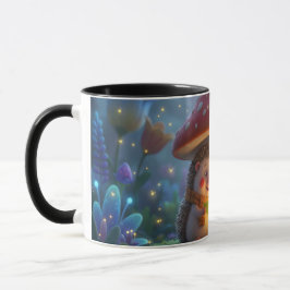 Cute Hedgehog Mushroom Woodland Coffee Mug Mok