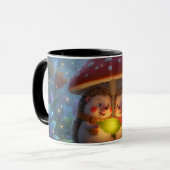Cute Hedgehog Mushroom Woodland Coffee Mug Mok (Voorkant links)