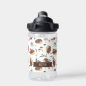 Cute Hedgehog Mushroom Woodland Forest Animal Kids Waterfles (Achterkant)