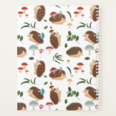 Cute Hedgehog Mushrooms Woodland Forest Animal Planner (Achterkant)