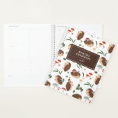 Cute Hedgehog Mushrooms Woodland Forest Animal Planner (Display)