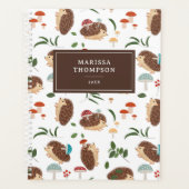 Cute Hedgehog Mushrooms Woodland Forest Animal Planner (Voorkant)