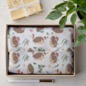 Cute Hedgehog Mushrooms Woodland Forest Animal Tissuepapier (Geschenk)