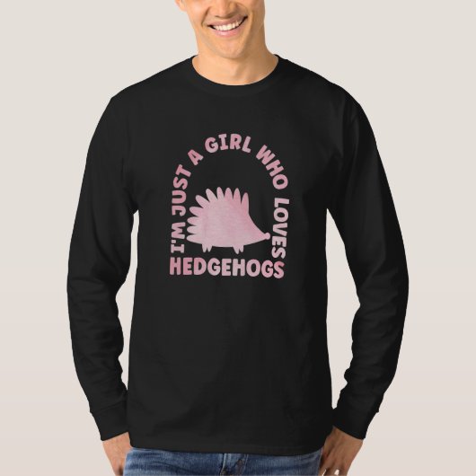 Cute Hedgehog Outfit for Hedgehog Lovers Apparel W T-shirt (Voorkant)