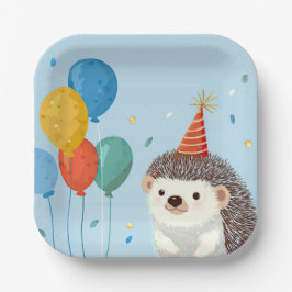 Cute Hedgehog Party Paper Plates Papieren Bordje