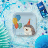 Cute Hedgehog Party Paper Plates Papieren Bordje (Feest)