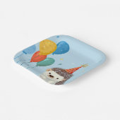 Cute Hedgehog Party Paper Plates Papieren Bordje (Gebogen)