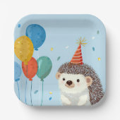 Cute Hedgehog Party Paper Plates Papieren Bordje (Voorkant)