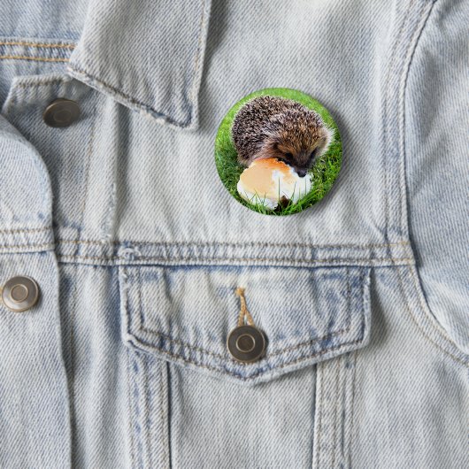 CUTE HEDGEHOG RONDE BUTTON 5,7 CM (In situ)