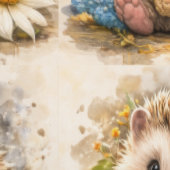 Cute Hedgehog Teddy Bear Pattern Wallpaper Behang (Zoom)